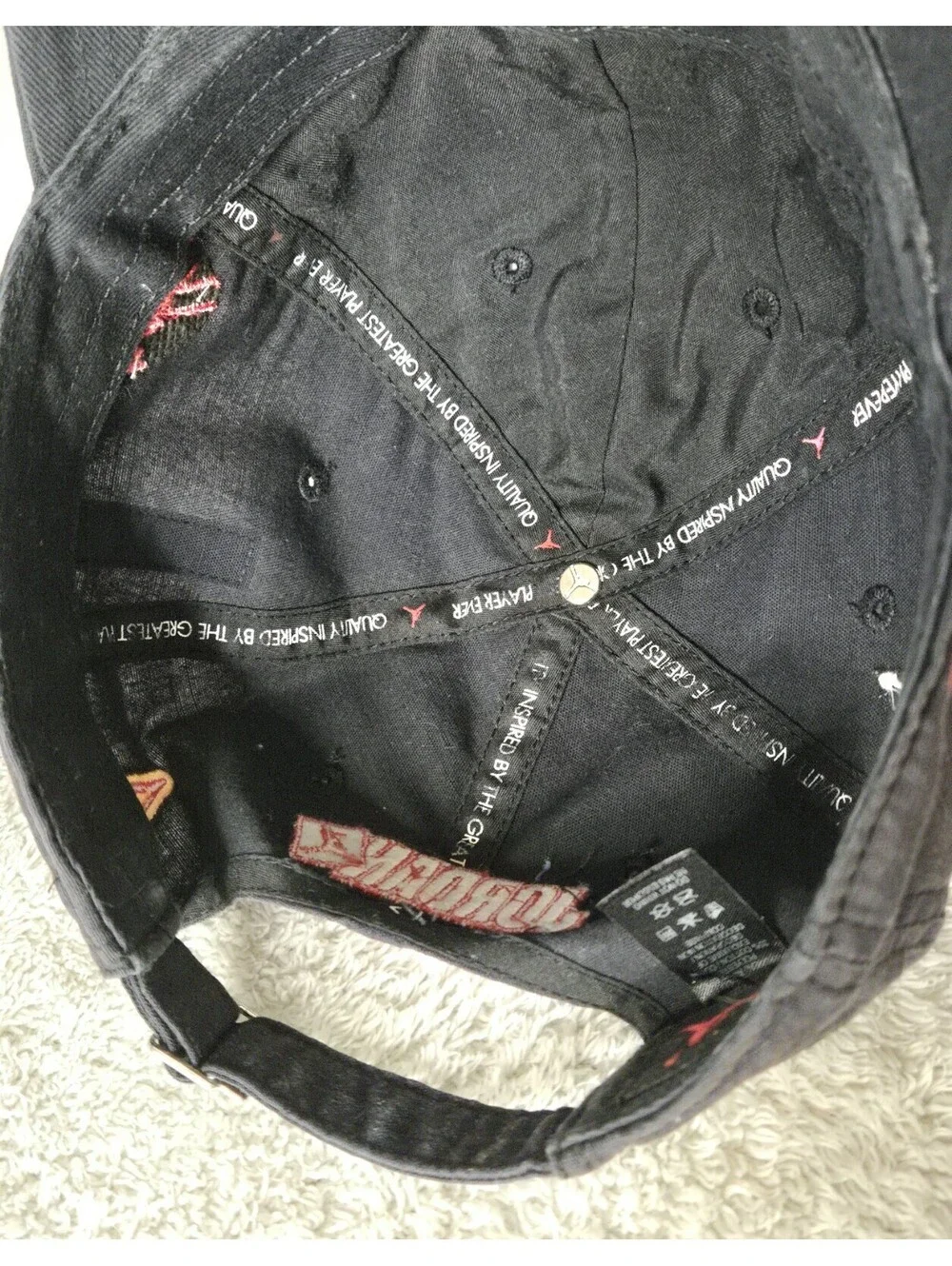 Nike Jordan Heritage 86 H86 Sticker Cap Black Strapback Hat Flight 23 Patches